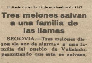 LA FAMILIA DE BENITO Y PRUDENCIA, DEBEN SU VIDA A TRES MELONES