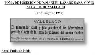 NOTICIAS DE HEMEROTECA-TOMA DE POSESIN COMO ALCALDE DE D. MANUEL LZARO EN 1968